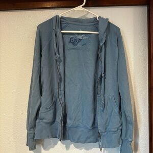GAP Y2K Blue Zip-Up Hoodie